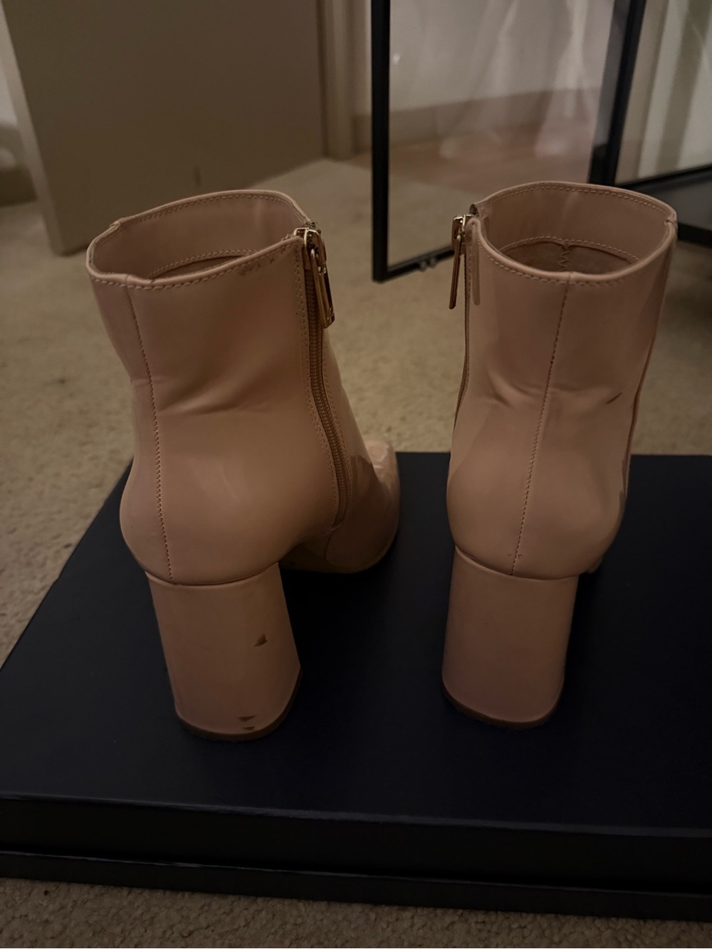 JLO Blush Pink Ankle Boots